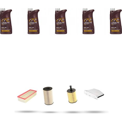 Kit tagliando 4 FILTRI e 5L OLIO compatibile con Vw Caddy III (2c) 2.0 TDI 103kw Dal 2007 (1/5)