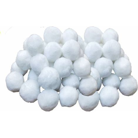 Boules de Filtre de Piscine, Balles Filtrantes,Média Filtre à Fibres pour Piscine Filtres à Sable Filtrage de l'eau. (Blanc,200g) (1/5)