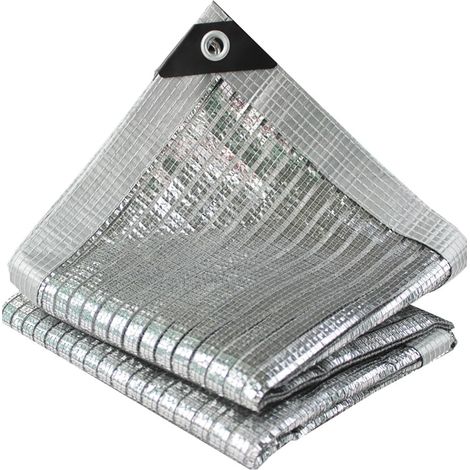 Malla de sombra de aluminio de 3 x 6 m con ojales, para jardín, coche, perro y exteriores. (1/5)