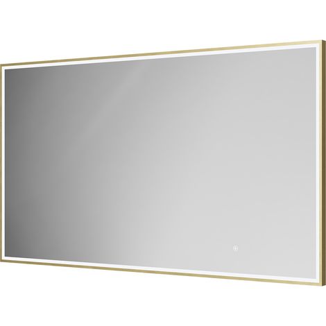 Colore Madison Brushed Brass 1400mm x 800mm Illuminated Dimmable LED Mirror with Demister and Touch Sensor (1/5)