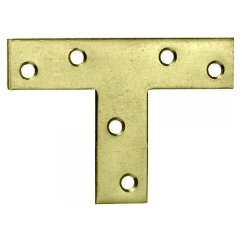 Lastrine a "T" 70 x 50 x 16 mm. - zincate giallo - 4 pz.
