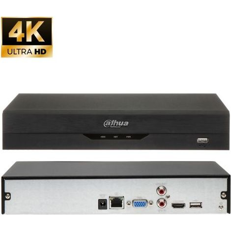 Dahua NVR 8 Canali 16MP Ultra-HD Wizsense 80Mbps - NVR4108HS-EI(4K) S