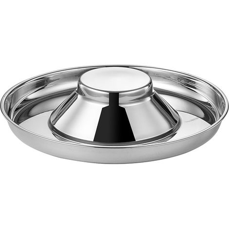 Gamelle en acier inoxydable pour chiot (1,4 L / 30 cm) — Gamelle d'alimentation lente / Gamelle anti-glouton pour chien