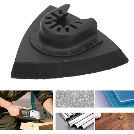 Juego de 3 almohadillas de lijado triangulares, almohadilla de lijado triangular, almohadilla de lijado multiherramienta de 93 mm, accesorio multiherramienta para madera, metal, plástico duro, lijado,