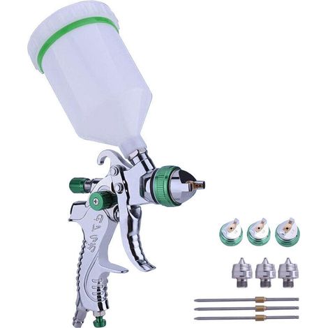 600cc HVLP Paint Sprayer – Gravity Feed – 1.4/1.7/2.0mm Nozzles – Precise Atomization for Thick Coatings (1/5)