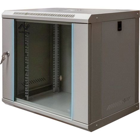 Armario rack Netberg de 19" 9U 450x600x400 para montaje en pared, color gris N (1/5)