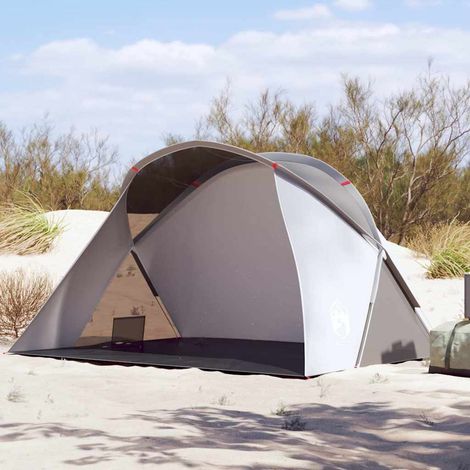 Strandzelt 2 Personen Grau Pop-Up Wasserdicht (1/5)