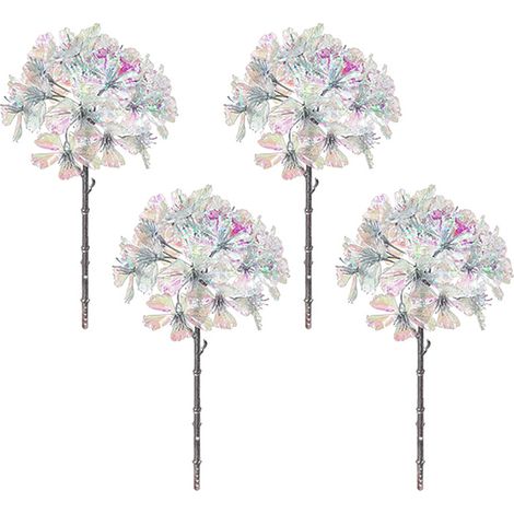 Lot de 4 Hortensias Artificiels Aurora Hydrangea A Aurora White Décoration Intérieure Mariage Noël Impression Laser (1/5)