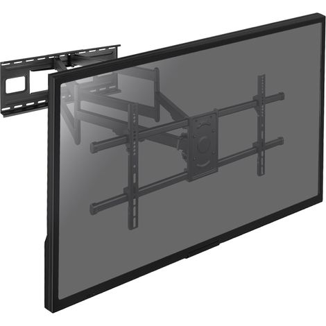 Support mural articulé pour écran TV 55-95" – Extension jusqu'à 104 cm – Inclinaison +5° à -15° – Charge max 80 kg – VESA 200x100 à 800x400 – Kimex