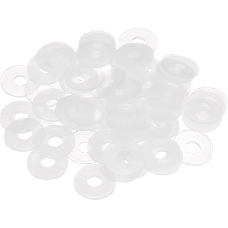 M5 Rondelle Plate En Nylon, 55 Pcs 5x15x1mm Joint D'étanchéité En Plastique, Blanc (1/5)