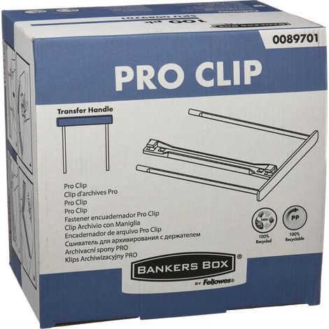 Fastener Fellowes Pro Clip 100 Unità Bianco Plastica riciclata 10,1 x 9,2 x 0,9 cm (1/5)