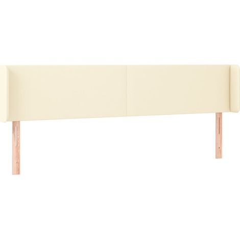 Maison Exclusive - Testiera ad Orecchio Crema 183x16x78/88 cm in Similpelle