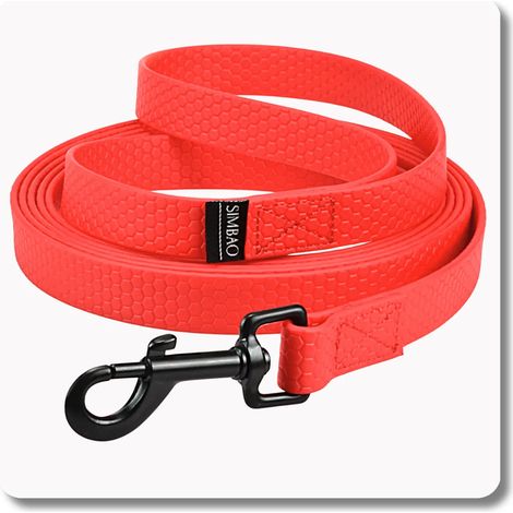 Correa impermeable roja - 5 m, 76 mm - perro 10-25 kg (1/5)
