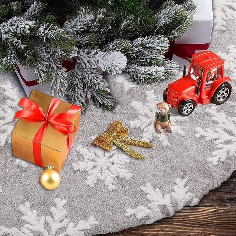 Tapis sapin de Noël, grand tapis sapin de Noël, tapis sapin de Noël, tapis peluche blanc pur, décorations de Noël (1/5)