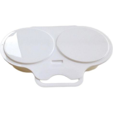 Egg Cooker - Microwave Double Cup Egg Steamer - For Eggs Sushi Rice - PP Plastic - 16 x 11.5 x 3 cm - 1 Piece