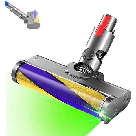 Adecuado para el detector polvo aspiradora Dyson V15 V11 V10 V8 V7, repuesto cepillo rodillo suave suelos madera luz verde óptica: mayor potencia (1/5)