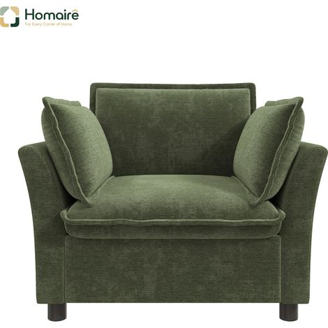 Canapé en velours vert avec accoudoirs 90 x 81 x 87 cm HOMAIRE (1/5)
