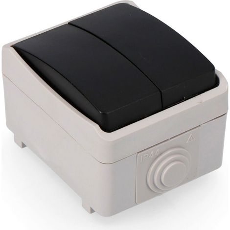 Double Commutateur étanche économique Sous Emballage Edm Ip44 16a 250v (1/3)