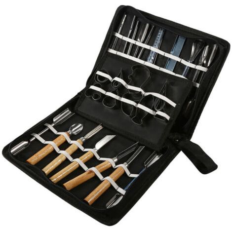 1 ensemble de 46 outils de sculpture portables, légumes, fruits, aliments, ciseaux de cuisine, Kit de produits de coupe (1/4)