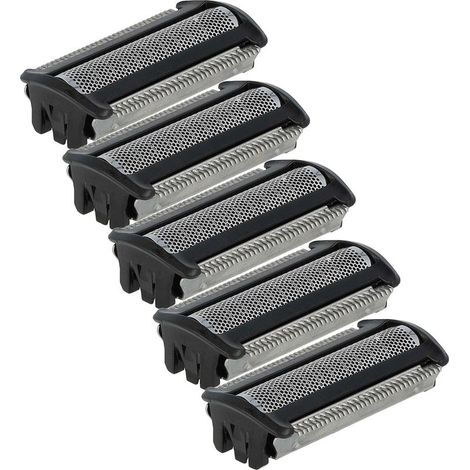 Têtes de rasoir vhbw compatibles Philips BodyGroom S3000 BG30xx BG3010, lot de 5, noir/argenté (1/4)