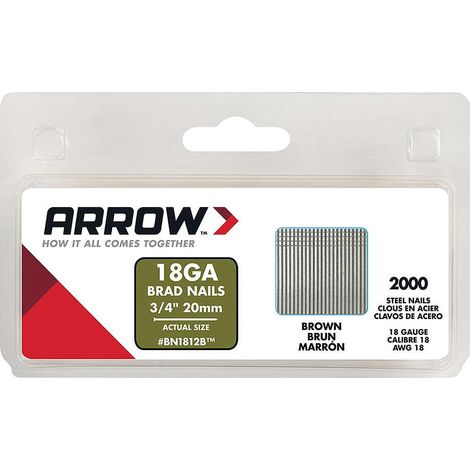 Arrow - Boîte de 2000 pointes à tête pour agrafeuse pneumatique 20 mm (1/3)