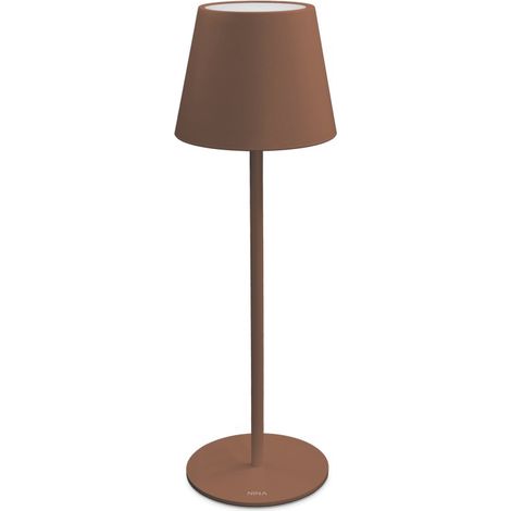 Ecolight LAMPADA DA TAVOLO A LED NINA RICARICABILE 1,8 W - 180 lumen - 3.000K Col. Ruggine