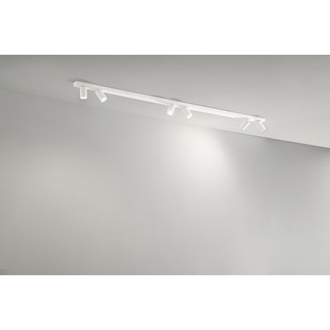 Plafonnier 10S48175 B métal blanc mat, 6 lumières orientables GU10, design moderne essentiel pour éclairage intérieur de la marque Perenz.