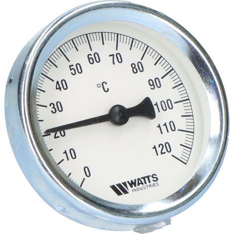 Termometro bimetallico F+R 801 R63/50 120 gradi C con attacco posteriore 1/2 c (1/3)