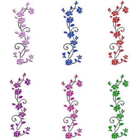 autocollant mural rose 3D