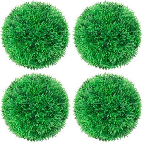 Boules de buis artificiel, 4 pièces, 12 cm