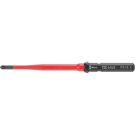Wera Kraftform Kompakt VDE 65 iS PZ/S 1 x 157 mm TIE Elektriker Plus/Minus Wechselklinge 1 mm