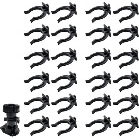 Attache Plinthe Cuisine,24 Pièces Fixation Plinthe Cuisine Support de Fixation Plastique Salle de Bain Fixation Pied Meuble pour Armoires,Tables et Panneaux de Bain (1/5)