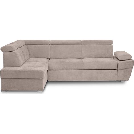 KONSIMO RATLO Ecksofa , Schlaffunktion, 4 /5 Sitzer, Bettkasten, beige (1/5)