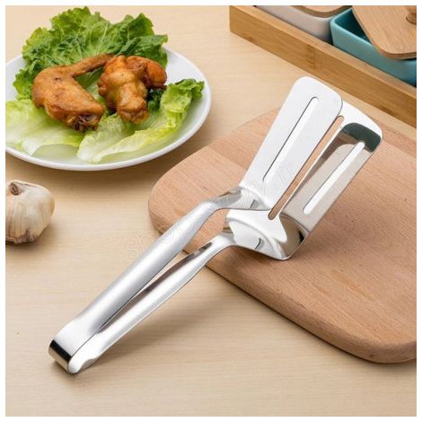 Pince à Frire de Cuisine en Acier Inoxydable Multifonction pour Viande au Barbecue et Plancha (1/5)