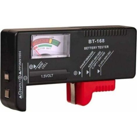 Testeur de piles, testeur de tension de piles, testeur pour piles bouton AA/AAA/C/D/9 V/1,5 V, écran LCD universel