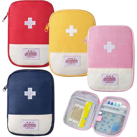 Medikamententasche 4er Set Reiseapotheke leer, wasserfest, Oxford-Stoff