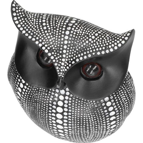 Resin Owl Statue, Lifelike Owl Sculpture with Non-Slip Base Pad for Living Room, Office, Home Decoration (1/5)
