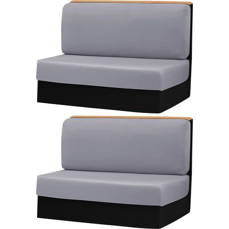 Housses de Siège pour Camping-Car: Lot de 4 Enveloppes Élastiques pour Banquette, Coussins de Protection Résistants en Bleu Clair, Design Moderne pour Mobilhome et Caravane (1/5)