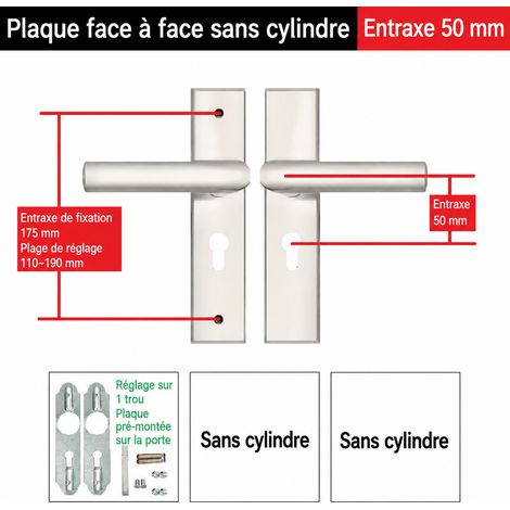 Serrure à poignée réglable 8505 en acier inoxydable pour porte intérieure en bois 8505 acier inoxydable – Livraison gratuite