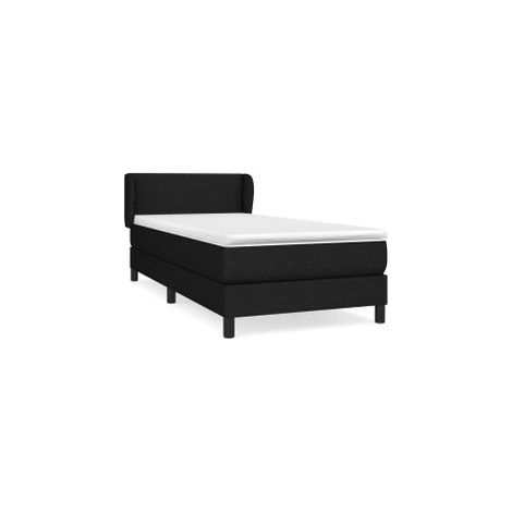 Sommier à lattes de lit et matelas Noir 80x200 Tissu (1/5)