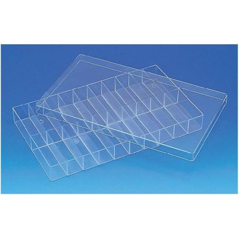 Boîte d'assortiment universelle H 20 - Casiers - Transparent - Noir - Plastique - Dimensions : 100 x 40 x 33 mm