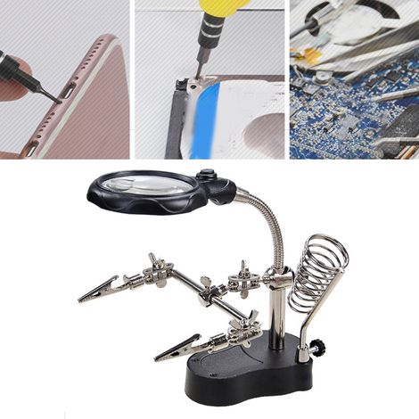 Loupe à pince LED pour réparation, outil de réparation de cartes mères et de matériel électronique. (1/5)