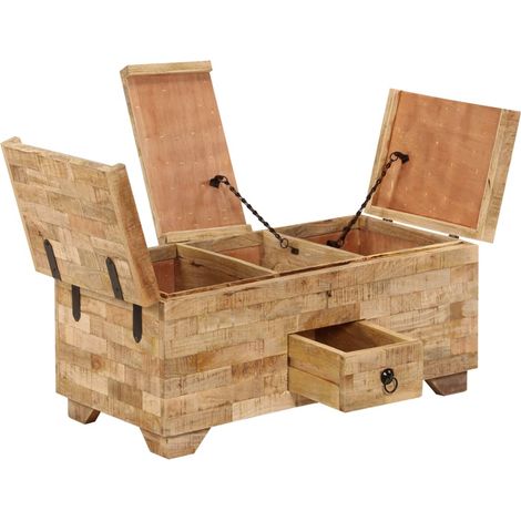 Maison Exclusive - Couchtisch Massivholz Mango 80x40x35 cm