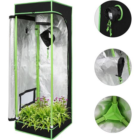Jiubiaz Armario de cultivo interior con tela Oxford 600D resistente, ignífuga y antidesgarro 40x40x120cm (1/5)