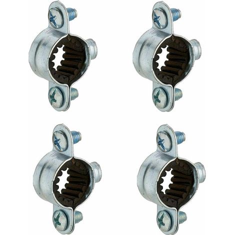 Set di 4 morsetti a muro in gomma insonorizzata da 10 mm per la riduzione delle vibrazioni e il collegamento di tubi idraulici.