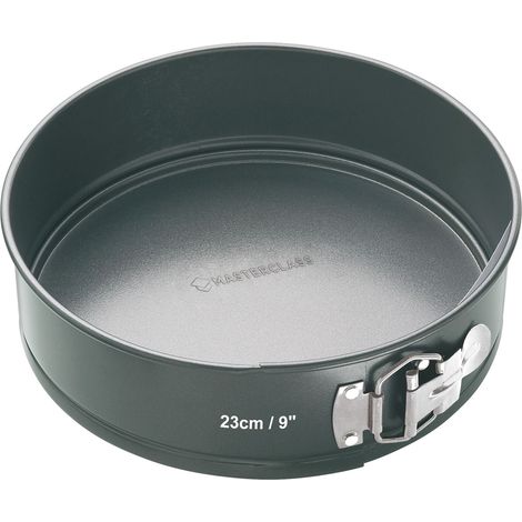 KitchenCraft MasterClass Moule à pâtisserie rond amovible deCarbon Steel, 23 cm