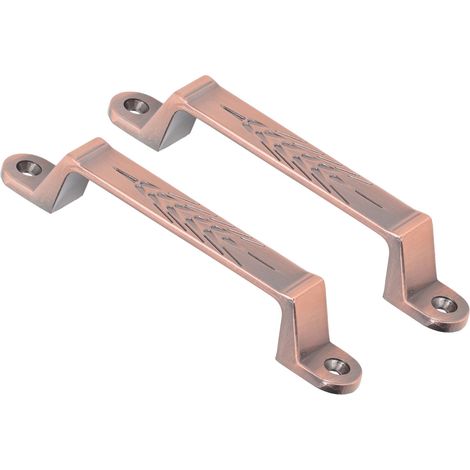 2 ensembles poignées et tirettes coulissantes de porte de grange en alliage d'aluminium pour portes coulissantes, portails, meubles et placards avec vis (1/5)