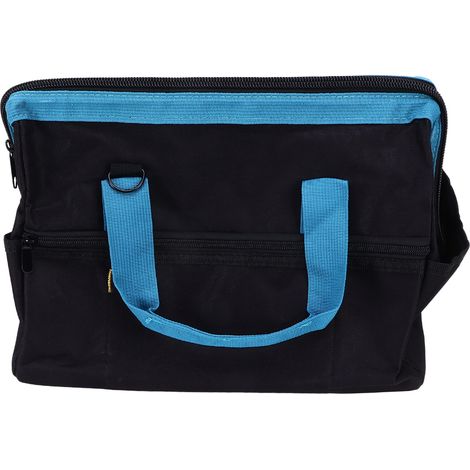 Sacoche à outils à main en toile à large ouverture avec bandoulière pour électriciens et charpentiers, 40 cm (16 pouces) (1/5)
