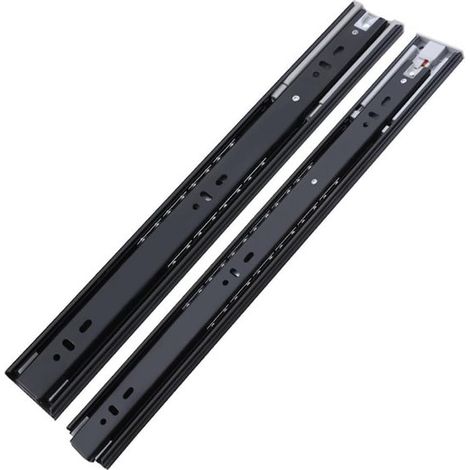 Guías para cajones, 1 par de guías totalmente extensibles aptas para cajones con mecanismo de cierre suave, guía para cajón, 30 cm (1/4)