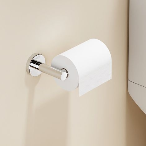 DILECI - Porte-rouleau papier toilette mural en acier inoxydable Finition chromée brillante